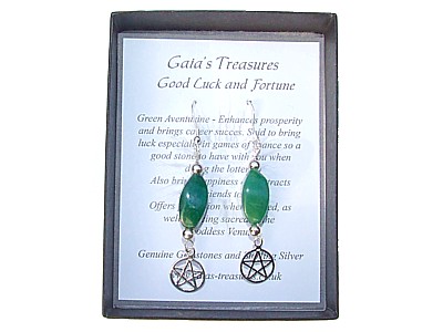 Gaia's Treasures - Good Luck and Fortune Pentacle Earrings